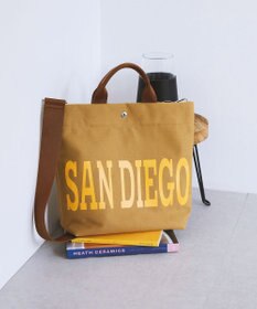 TOPKAPI 【Breath TOPKAPI】シティ プリント キャンバス スクエアトートバッグ / ショルダー付き