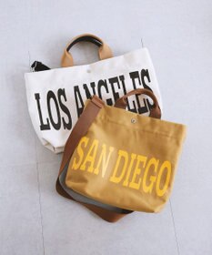 TOPKAPI 【Breath TOPKAPI】シティ プリント キャンバス スクエアトートバッグ / ショルダー付き