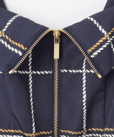 GRACE CONTINENTAL ロープチェックワンピース