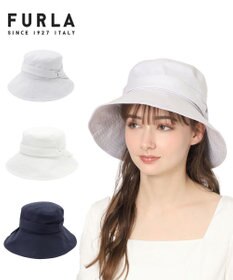 MOONBAT 【洗える】FURLA(フルラ) シャンブレー中つばダウンハット