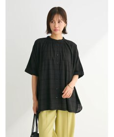 Green Parks インド綿 チェックドビーブラウス