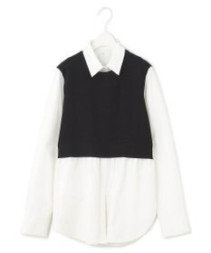 ICB L 【2WAY・洗える】シャツクロスコンビニットプルオーバー