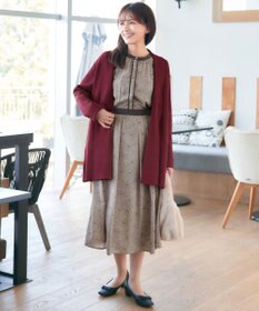 Tiaclasse 【洗える】リブ編み着流しカーディガン