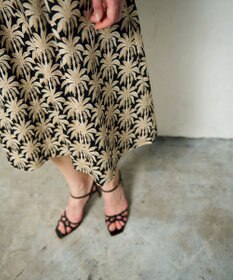 GRACE CONTINENTAL パームモチーフシャツワンピース