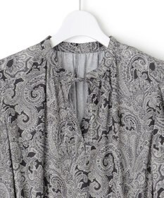 23区 L 【洗える】Rattiペイズリープリント ティアード ワンピース