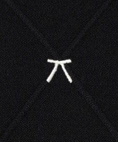 Feroux リボン刺繍ダイア柄 ニット