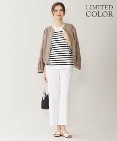 自由区 【WEB限定カラーあり・接触冷感・UVカット】クレープストレッチドルマン ニット