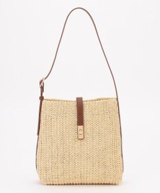 ANY フェイクラフィアワンショルダーバッグ