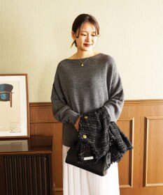 TOQUE 〈大草直子さんアドバイザー〉ベビーアルパカ ミドルゲージ モックネックニット