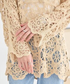 earth music&ecology クロシェ風プルオーバー