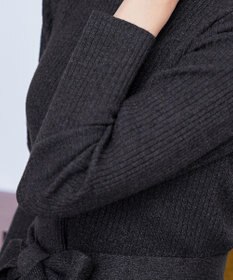 Tiaclasse 【洗える】プリーツ編みラメニットフレアワンピース