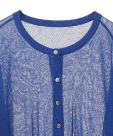 earth music&ecology 接触冷感シアークルーニットカーディガン