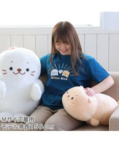 Mother garden しろたん Tシャツ 半袖 《Nicco Nico柄》 紺色　S/M/L/XL レディース メンズ ユニセックス 男女兼用 半袖 あざらし アザラシ かわいい キャラクター マザーガーデン #しろたんＴシャツ2021 父の日 父の日ギフト