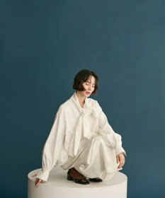 #Newans 【洗濯機可】ビックリボンパウダリーブラウス