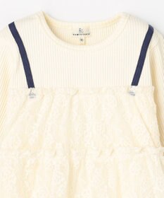 組曲 KIDS 【110-140㎝】スノウレースレイヤード トップス