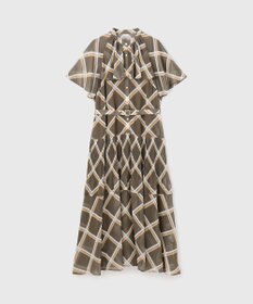 GRACE CONTINENTAL チェックプリントプリーツワンピース