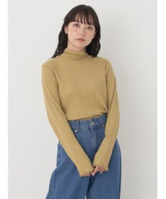 earth music&ecology コットンシアータートルネックプルオーバー