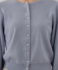 Tiaclasse 【洗える】パールボタンニットカーデ