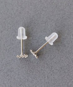 Phoebe 〈金属アレルギー対応〉3wayハートパヴェビジューパールキャッチピアス/シルバー