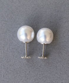 Phoebe 〈金属アレルギー対応〉3wayハートパヴェビジューパールキャッチピアス/シルバー