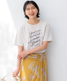 23区 【井波麻里衣さんコラボ】カリグラフィー プリント Tシャツ