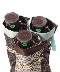 MOONBAT 【耐風】FURLA(フルラ) 折りたたみ傘 モノグラム 8本骨 大きめ55cm 日本製