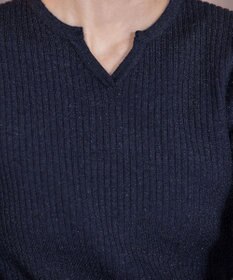 Tiaclasse 【洗える】プリーツ編みラメニットフレアワンピース