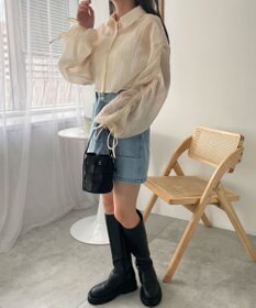 WEGO 楊柳シアードロストショートシャツ