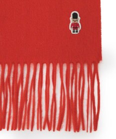 MOONBAT 【WEB限定】MACKINTOSH PHILOSOPHY バッキンガムベア付きウール100%無地マフラー (パッケージ付き)