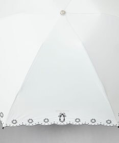 AURORA NINA RICCI（ニナリッチ）花柄刺繍晴雨兼用パラソル（折りたたみ傘）