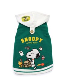 PET PARADISE スヌーピー おでかけ柄  パーカー  《グリーン》小型犬