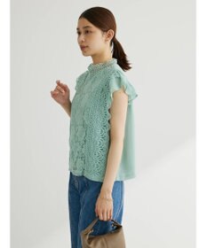 Green Parks ・ＥＬＥＮＣＡＲＥ　ＤＵＥ　イロイロレースブラウス