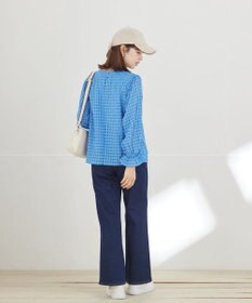 Tiaclasse L シアーチェックブラウス