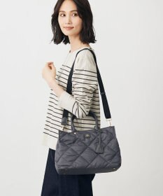J.PRESS LADIES 【2way】ボンディングキルト トート バッグ スレート系