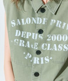 GRACE CONTINENTAL ヘリンボーンツイルジレ