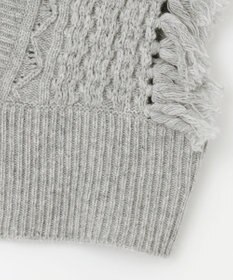 #Newans 【洗える】カシミヤブレンドバルキーデザインニットベスト