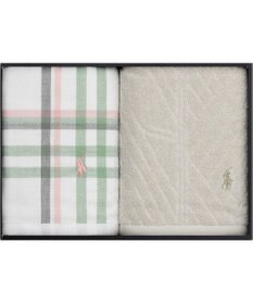 PRESENTERS ROOM POLO RALPH LAUREN HOME(ポロ ラルフ ローレン ホーム) / ESTELLA PLAID ハンドタオルギフトセット(SAGE)