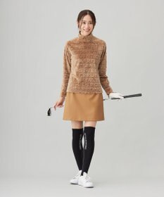 23区GOLF 【WOMEN】フェイクファーロゴモックネック