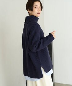 UNFILO あぜ編みオフタートルニット