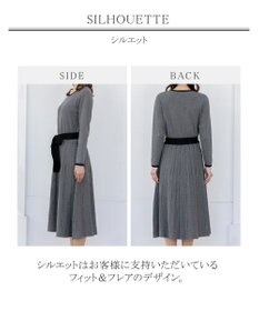 Tiaclasse 【洗える】1枚で着映えするステッチニットワンピース