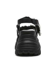 STEVE MADDEN VOLTAIRE ビジューバックル厚底サンダル
