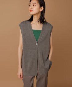 J.PRESS LADIES 【洗える】 LICOテープベスト ニット ジレ