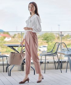 Tiaclasse 【小倉優子さん着用・洗える】カラーテーパードパンツ