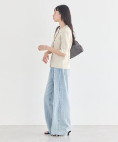 earth music&ecology ミニフリルポロカーディガン