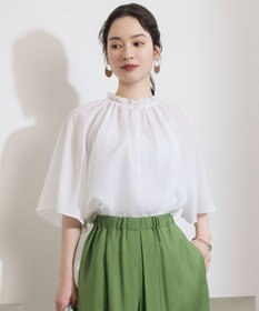 自由区 S リヨセルポプリンフリル ブラウス