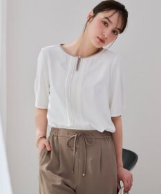 ANY SIS S 【洗える】フロントタックバイカラー ブラウス