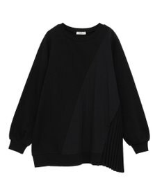 earth music&ecology サイドプリーツ裏起毛プルオーバー