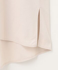 自由区 S 【UVカット・吸水速乾・洗える】ツイストプレーンバンドカラーチュニック丈 カットソー