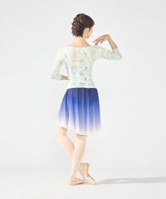 Chacott シアーレースボートネックトップ