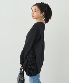 earth music&ecology サイドプリーツ裏起毛プルオーバー